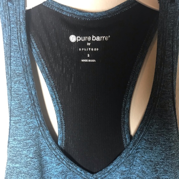 Pure Barre S Blue and Black Tank - Picture 3 of 6